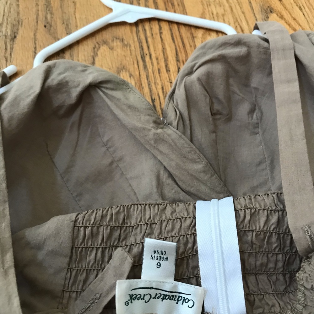 Cold water creek dress brown and cream size 6 - Picture 7 of 9